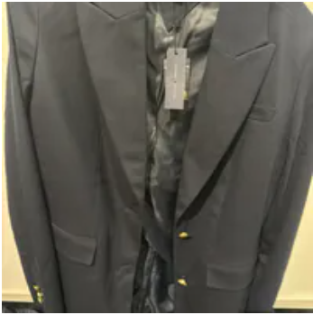 [S] TOMMY HILFIGER NAVY MEN'S WOOL BLAZER, 76J4850-410 (STH1052)