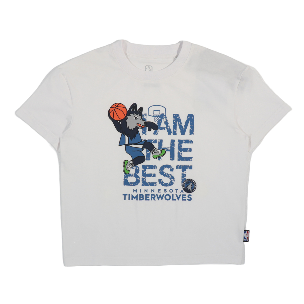 【NBA】中性童LOGO印花T_MIN-白
