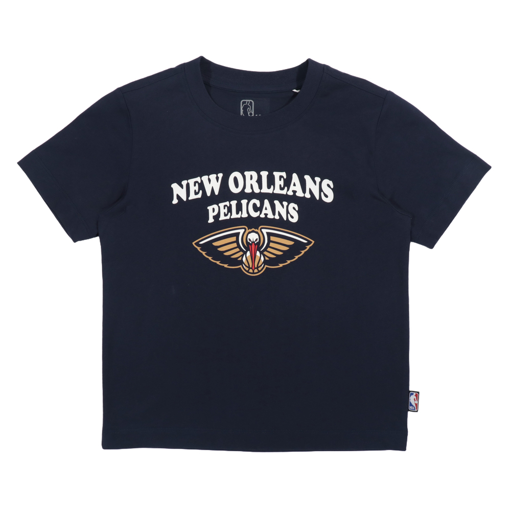 【NBA】中性童LOGO印花T_NOP-深藍