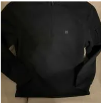 [S] DKNY BLACK SMALL LOGO PATCH HALF ZIP JACKET, DK34LK1301-BLK (SD1264)
