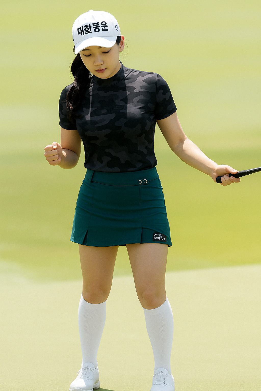 女【現貨】5折起/ 韓國FanTom 正品同步/韓版時尚迷彩涼感短袖T恤 /網美推薦高爾夫球衣/#MW112379