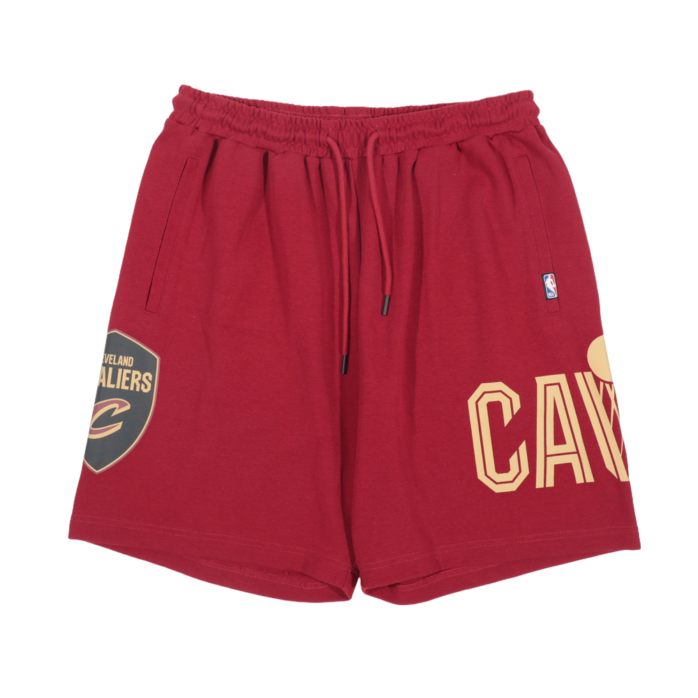 【NBA】中性印花短褲_CLE-深紅