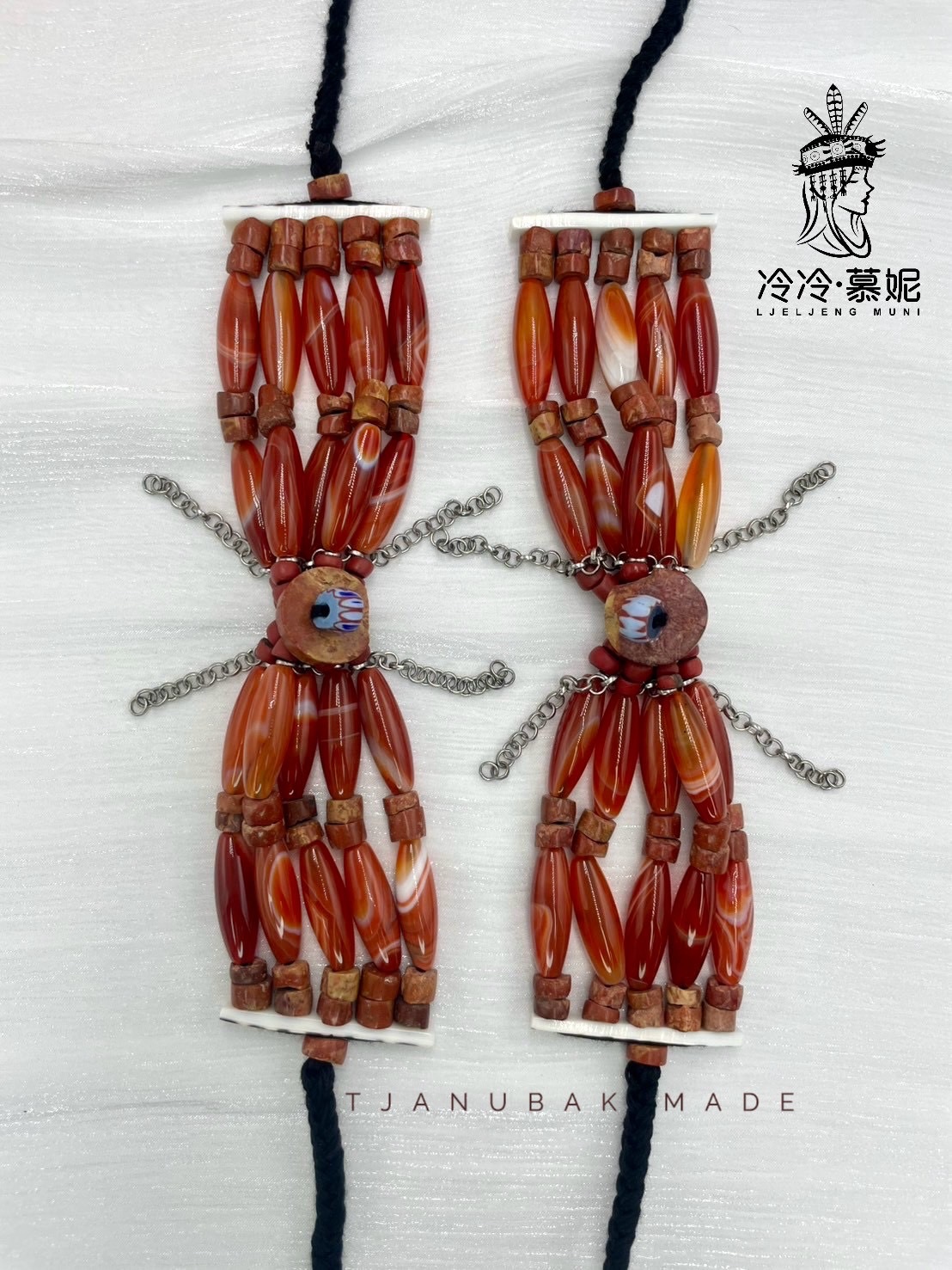 W-No.16貿易土珠五排手鍊16cm