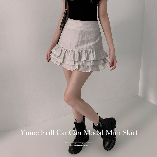 夏季現貨｜A字荷葉邊迷你裙