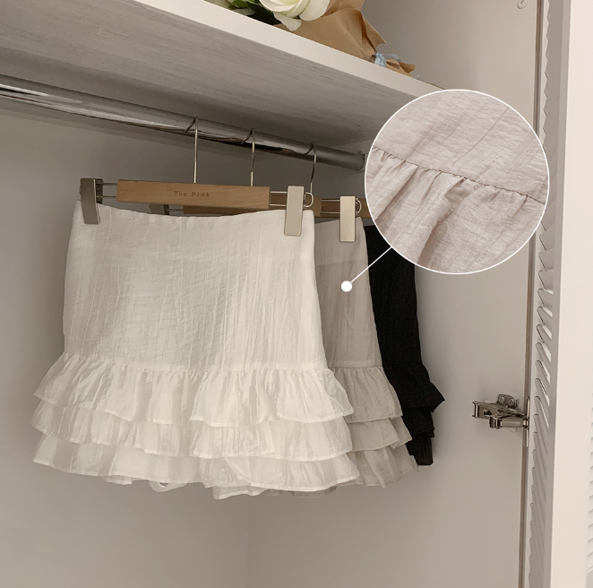 夏季現貨｜A字荷葉邊迷你裙