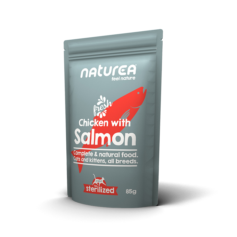 Naturea Complete & Natural Food Cat Wet Food Chicken With Salmon Flavor 85g