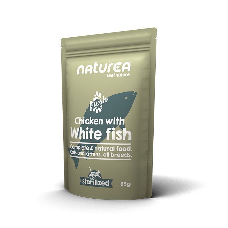 Naturea Complete & Natural Food Cat Wet Food Chicken With White Fish Flavor 85g
