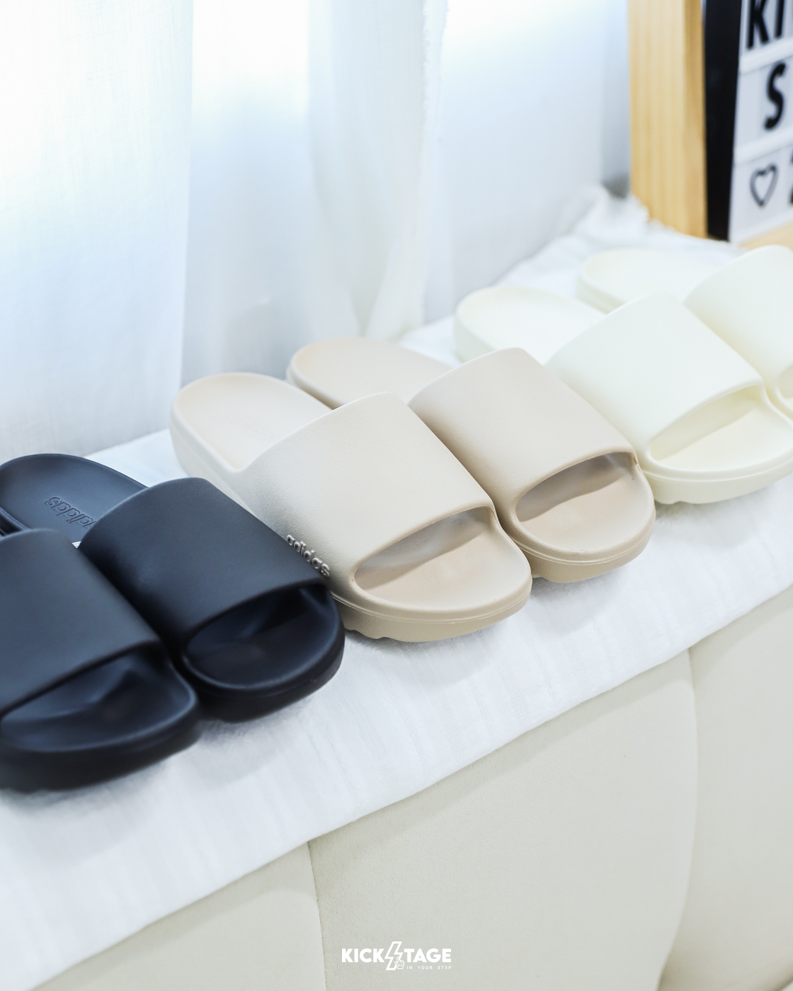 男女鞋  ADILETTE LUMIA YZY 米白 奶茶 黑 防水 快乾 運動拖鞋【JP9578】【JP9579】【JP9580】 YEEZY 拖鞋 平替