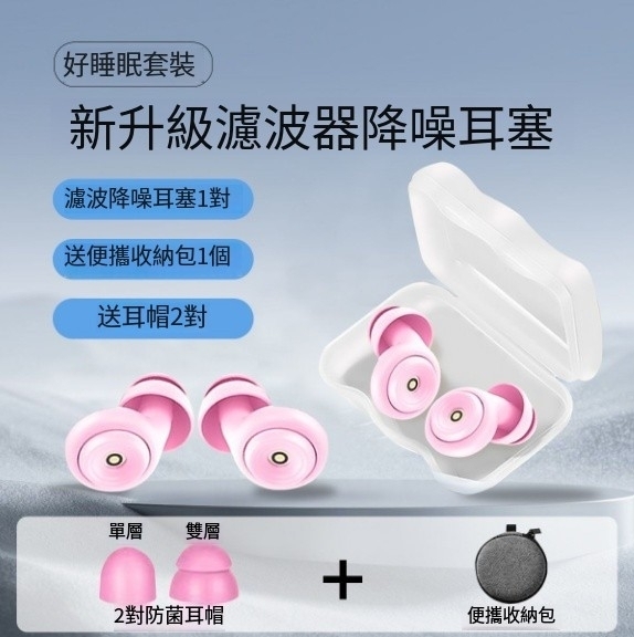 隔音耳塞 抗噪音 矽膠親膚材質 睡眠專用 隔音耳塞 睡覺 學校 宿舍 學習 降噪神器 靜音 防水 抵抗打呼聲