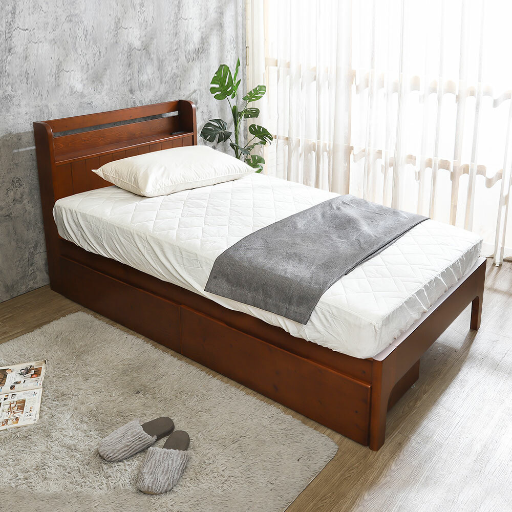 森林家具 維文書架型實木床架/床組