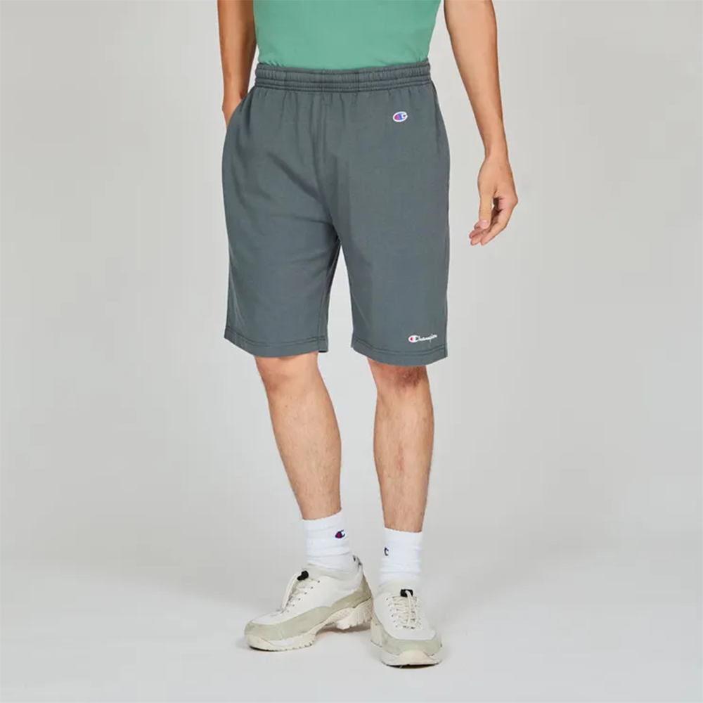 男款-BASIC 刺繡草寫LOGO 短褲-深灰（C3-X518-080）