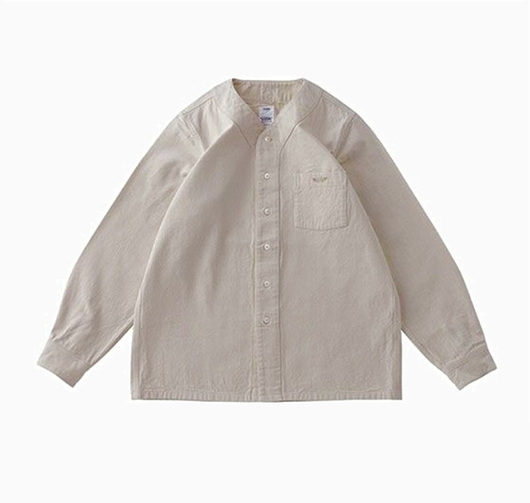 VISVIM FREE EDGE SHIRT L/S BASEBALL COLLAR - IVORY SIZE 1 PRE ORDER ITEM (預訂中)
