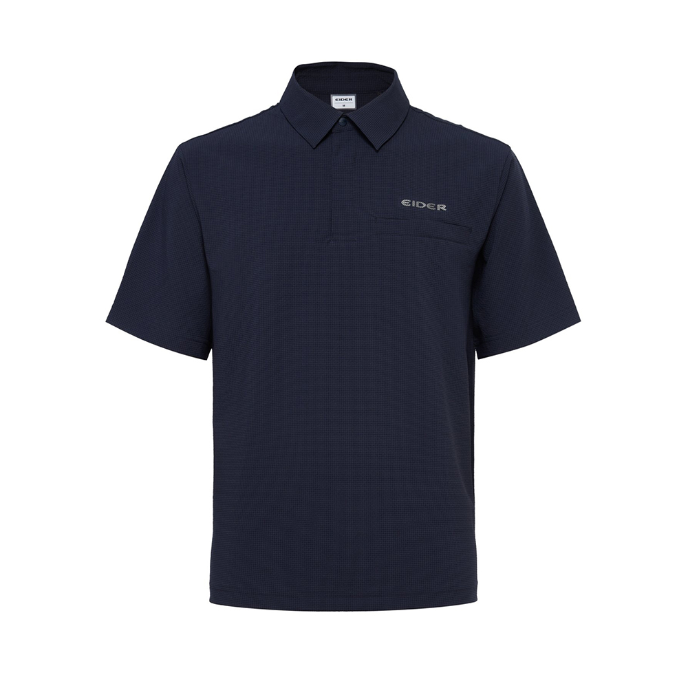 【EIDER】男涼感短袖POLO上衣/25EDMM25259-[抹茶綠、碳黑]