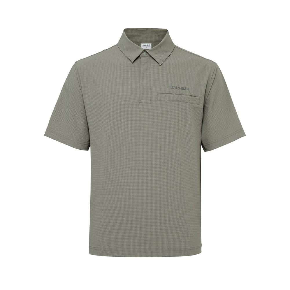 【EIDER】男涼感短袖POLO上衣/25EDMM25259-[抹茶綠、碳黑]