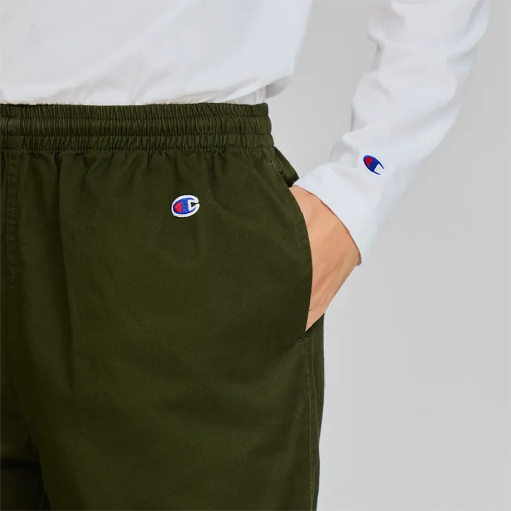 男款-BASIC 刺繡LOGO 短褲-橄欖綠（C3-X520-760）