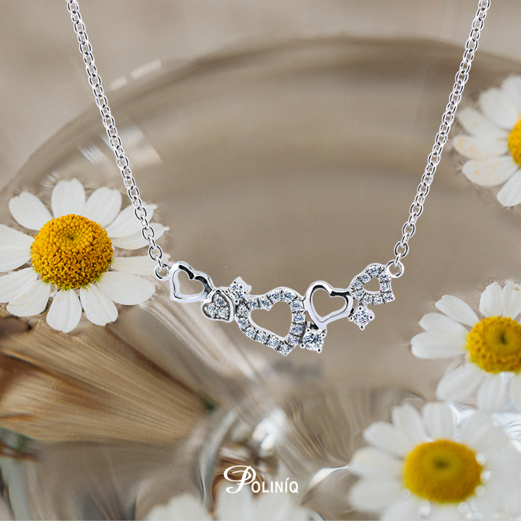 925純銀「心心相印」套鍊 (16吋+4公分延長鍊)-SDS0003