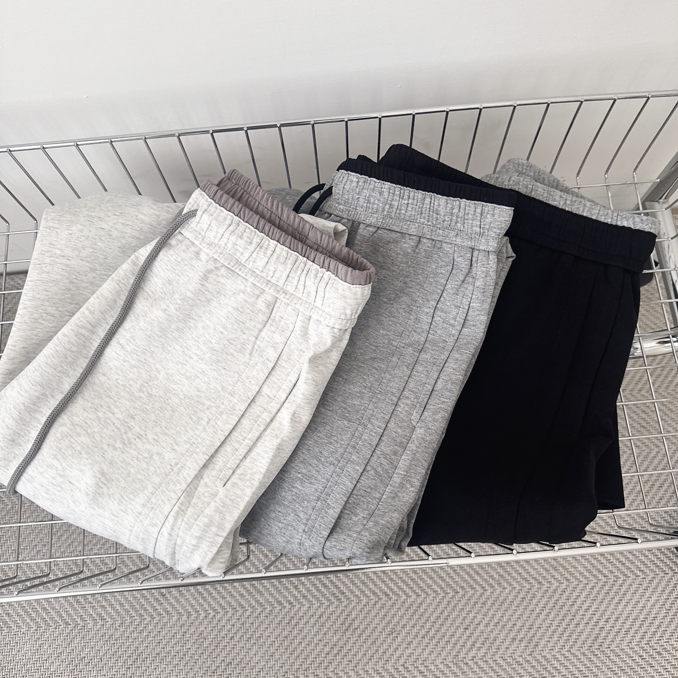 （現貨） P006 韓系 雙色褲頭 側邊立體拼接 棉褲