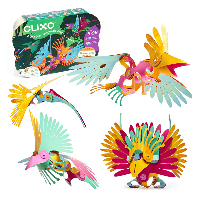 CLIXO 創樂多磁力片-熱帶鳥類22片