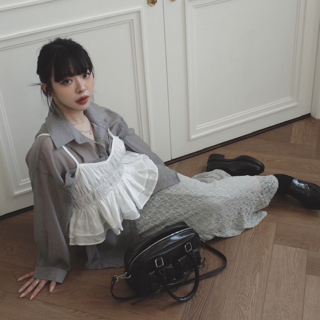 <女裝現貨💗> A017 法式蕾絲雙層長裙 兩色