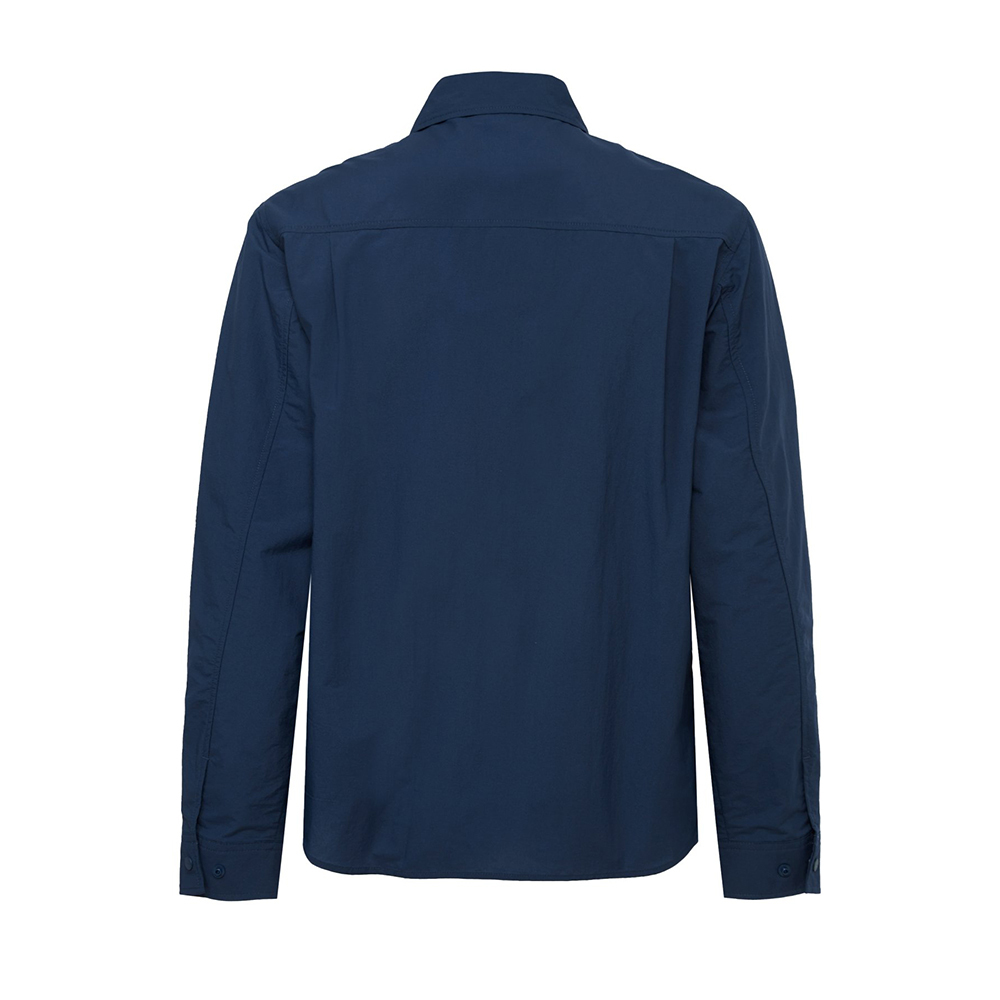 【EIDER】男仿麻長袖襯衫/25EDMM25461-[碳藍]