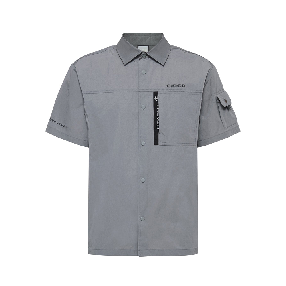 【EIDER】男RAYVOLT聯名款短袖襯衫/25EDMM25490-[霧灰、炭灰]