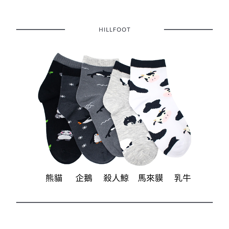 動物黑白系列童襪 🐧
