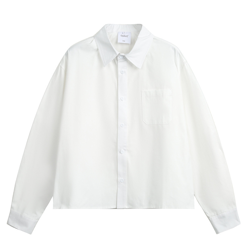 OurPick Boxy Long Sleeve Shirt 美式寬短⻑袖襯衫 2色