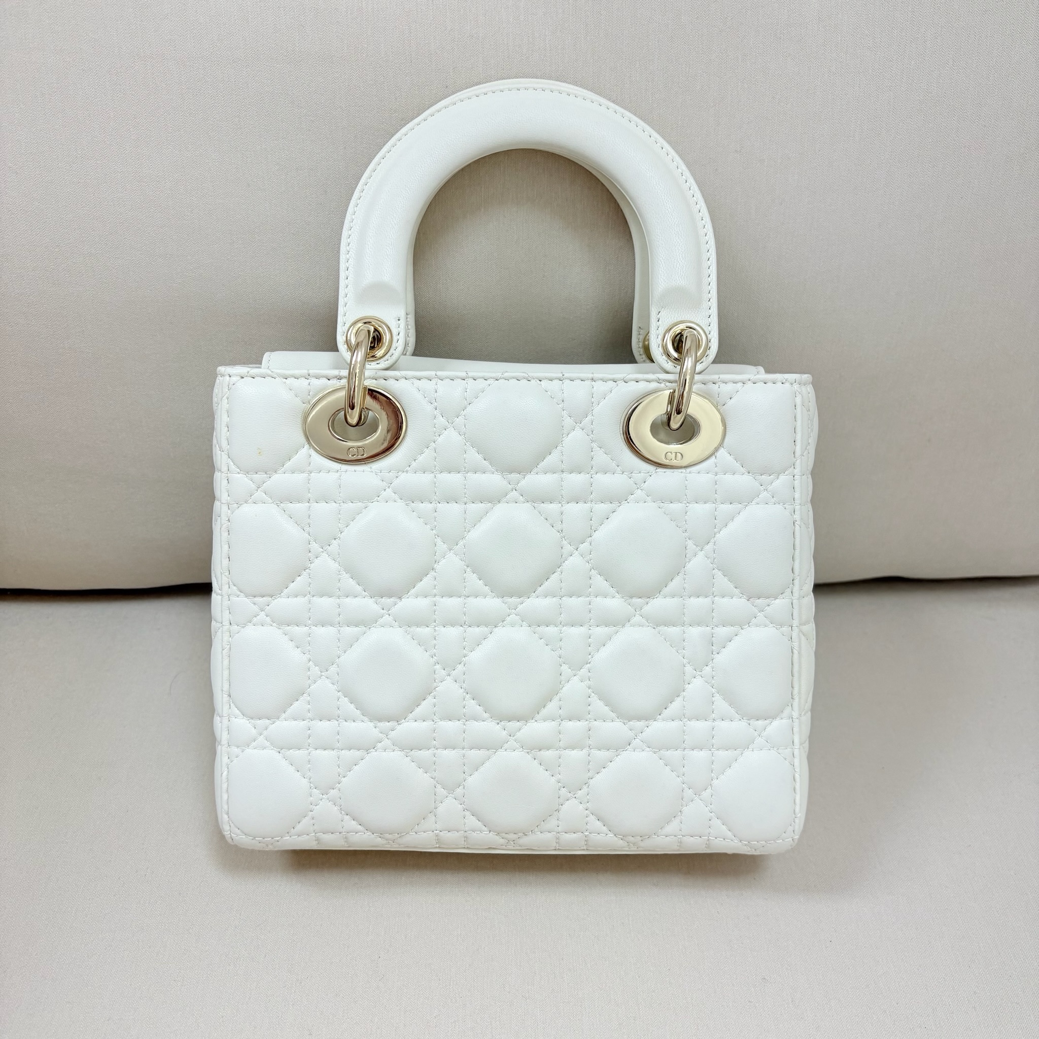 Dior Lady Dior Small - White / Ghw