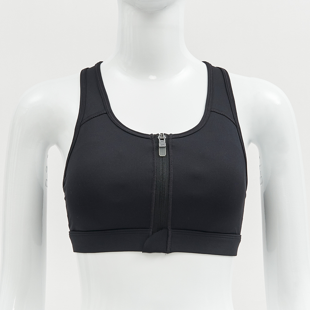 Nike Swoosh Zip-Front 女款 黑色 健身 訓練 中度支撐 運動 瑜珈 內衣 DD1206-010