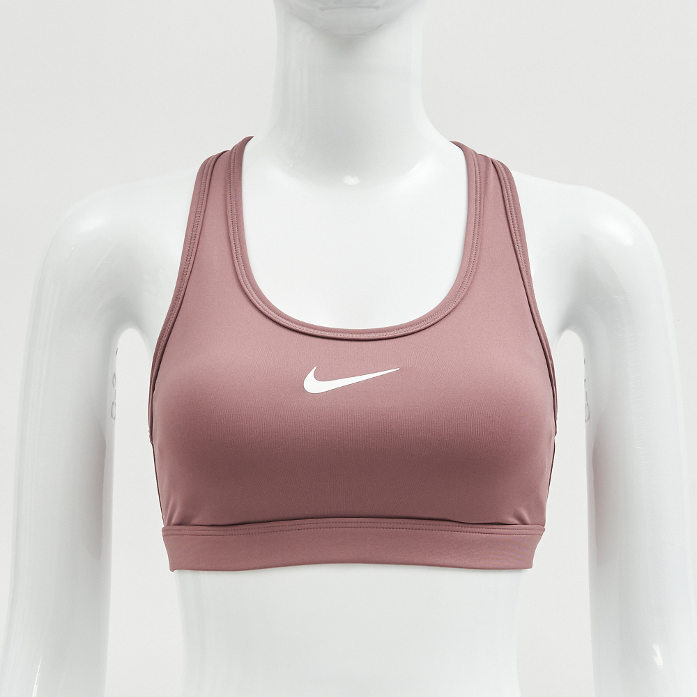 Nike Swoosh 女款 紫紅色 訓練 運動 舒適 支撐 排汗 中度支撐 運動 內衣 DX6822-208