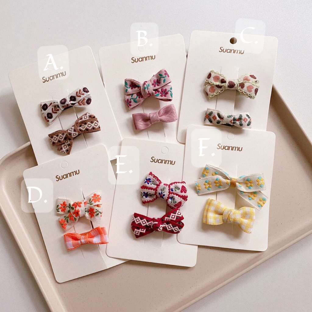 民族風蝴蝶結髮夾