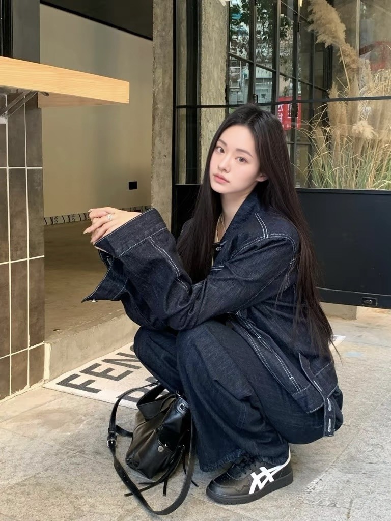 KTQ STORE ‧ ASICS JAPAN S 黑白全黑黑武士荔枝皮革復古男女鞋 1203A033-001