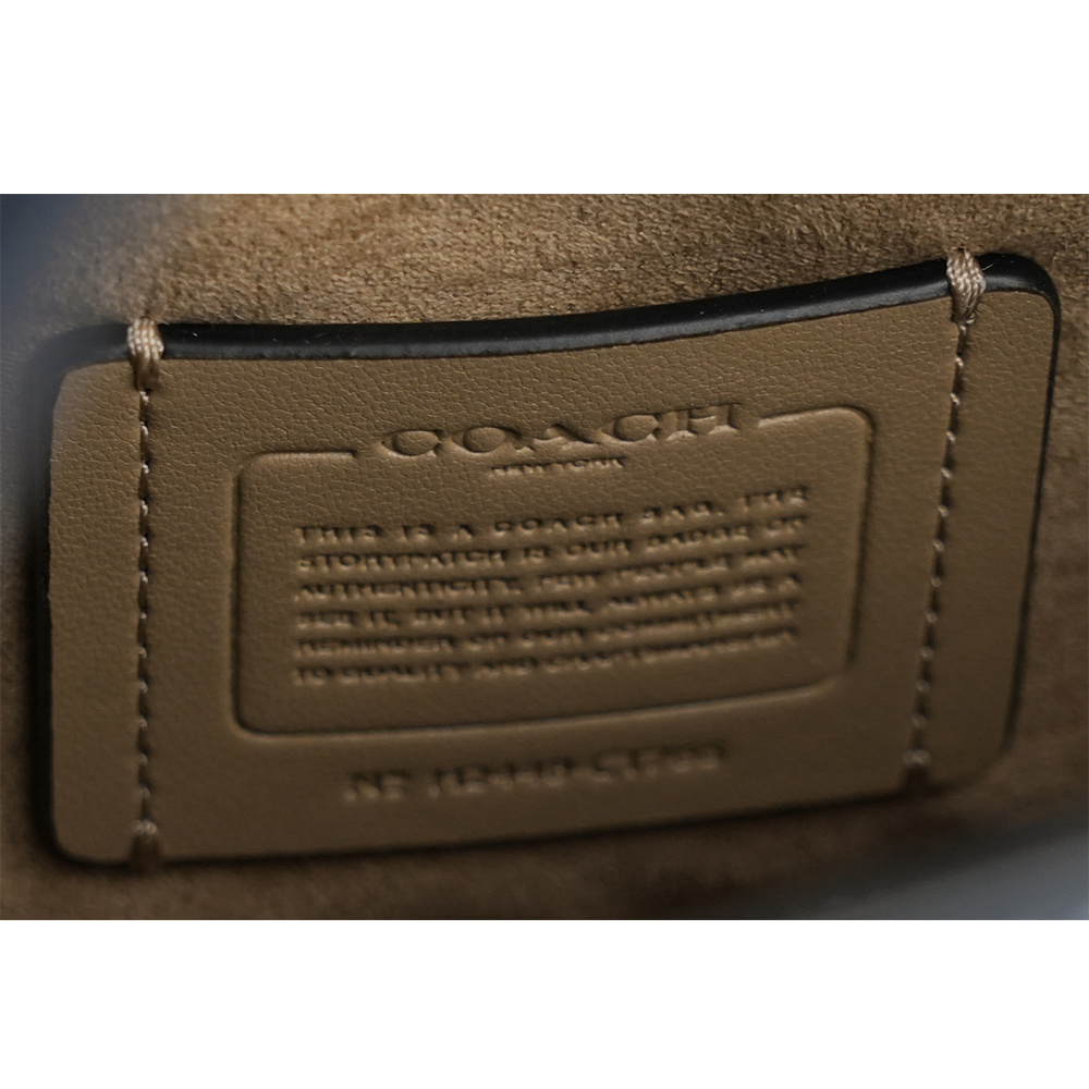 【COACH】Andrea 緹花布及牛皮手提/斜背二用包(海軍藍/午夜藍) CT766 IMX1X