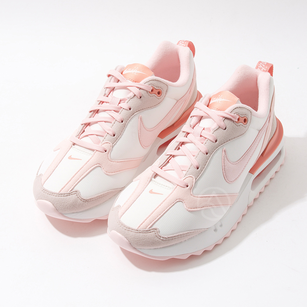 Nike Air Max Dawn 女 粉白 運動 休閒 氣墊 緩震 麂皮 休閒鞋 DR7875-100