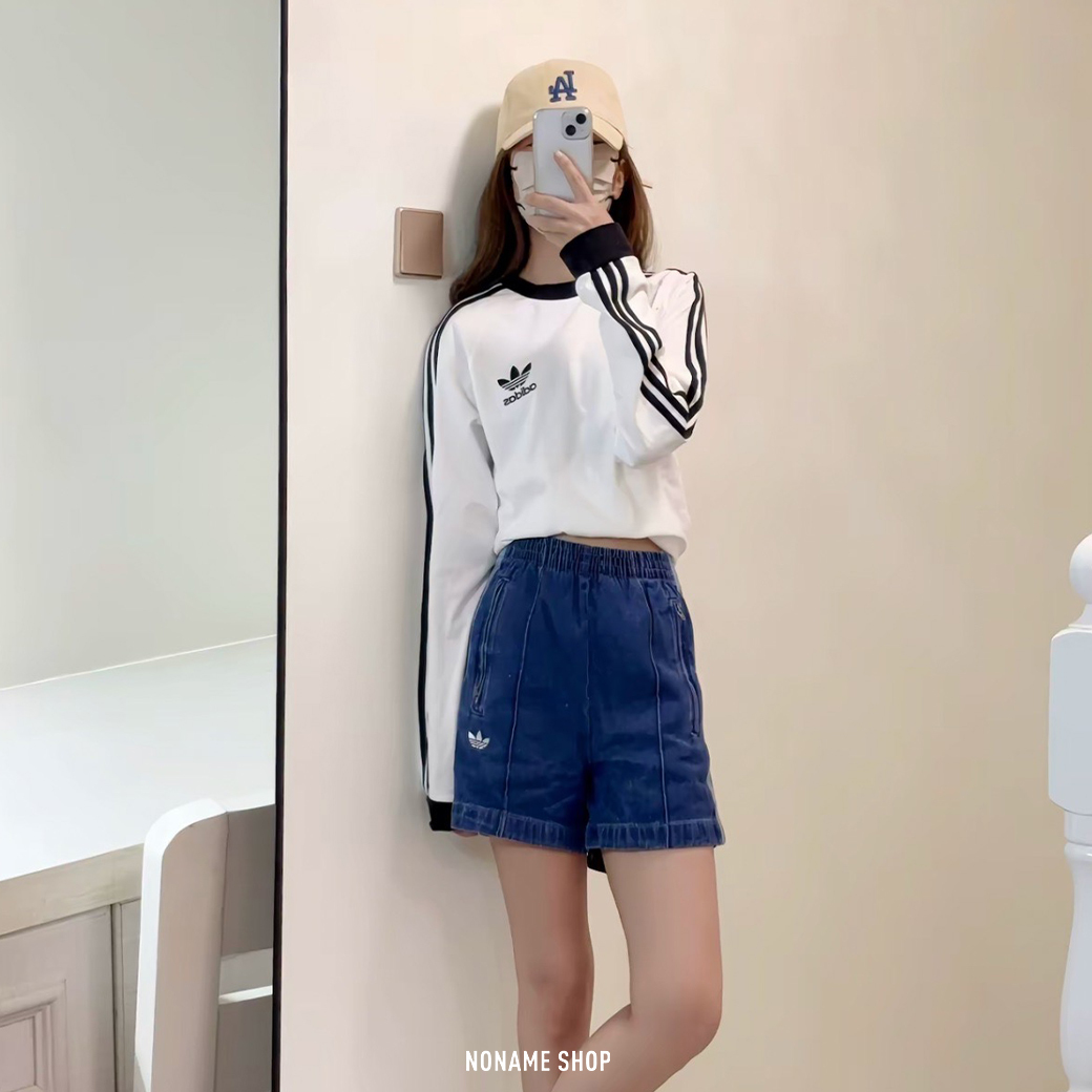 ADIDAS DENIM 三葉草 丹寧 牛仔 三分 短褲 兩色 (女款)