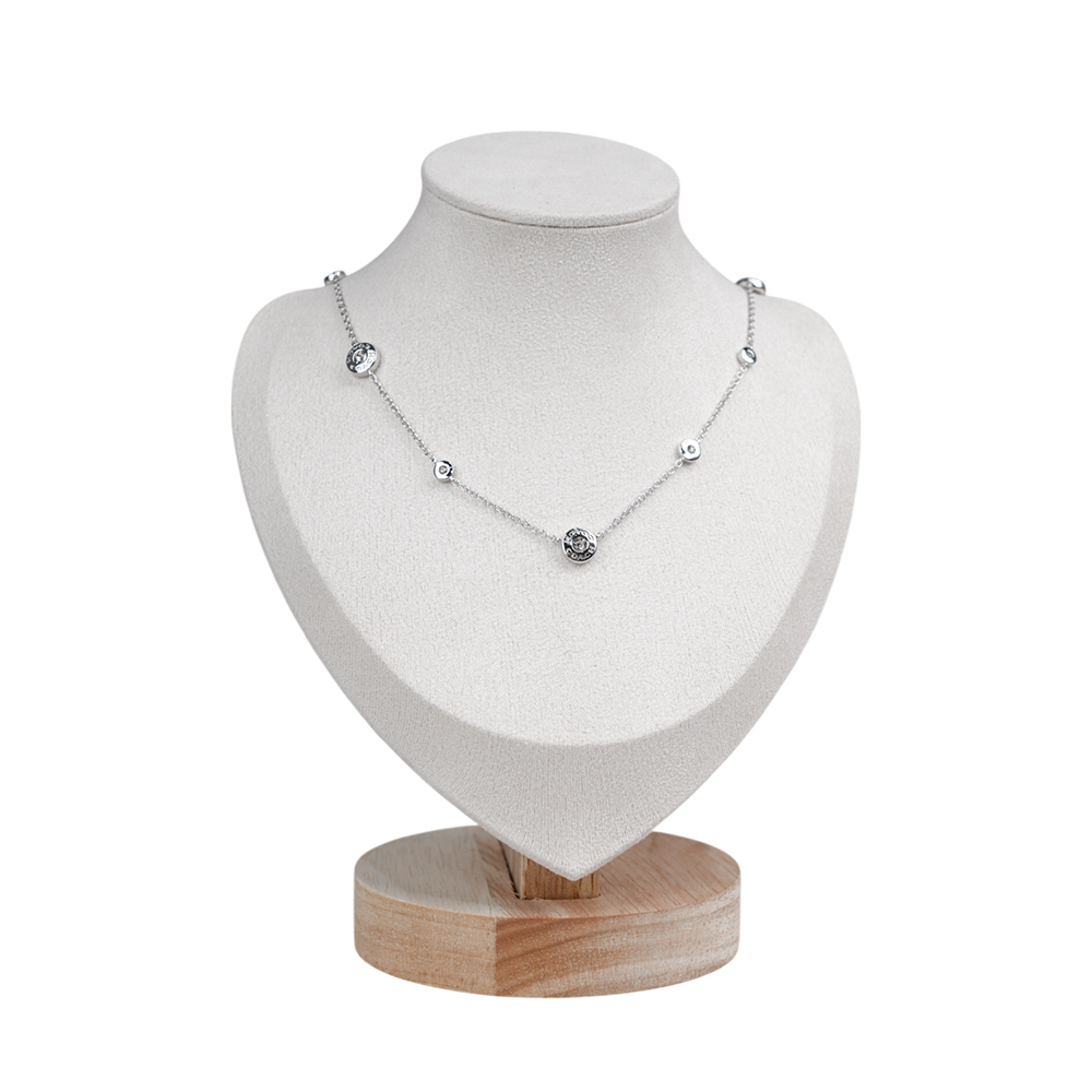 【COACH】Circle Station 圓形水鑽造型項鍊(銀色)