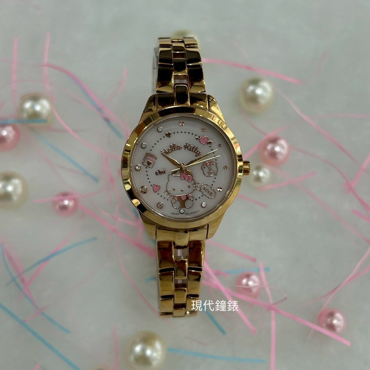 【HELLO KITTY】童趣夢幻時尚腕錶LK707LRPS 27mm 現代鐘錶