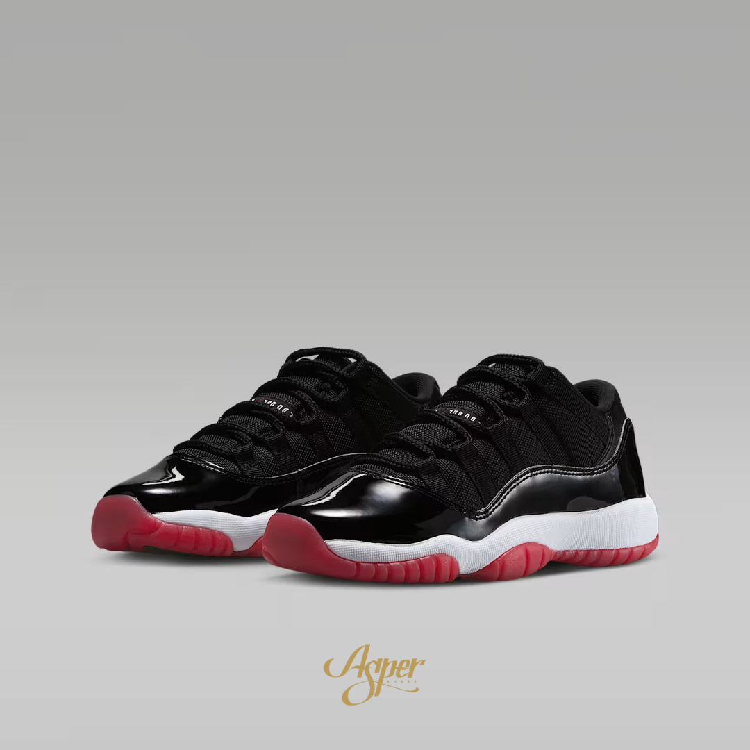 Air Jordan 11 Low Bred 2025 黑白紅 大童鞋 FV5121-006