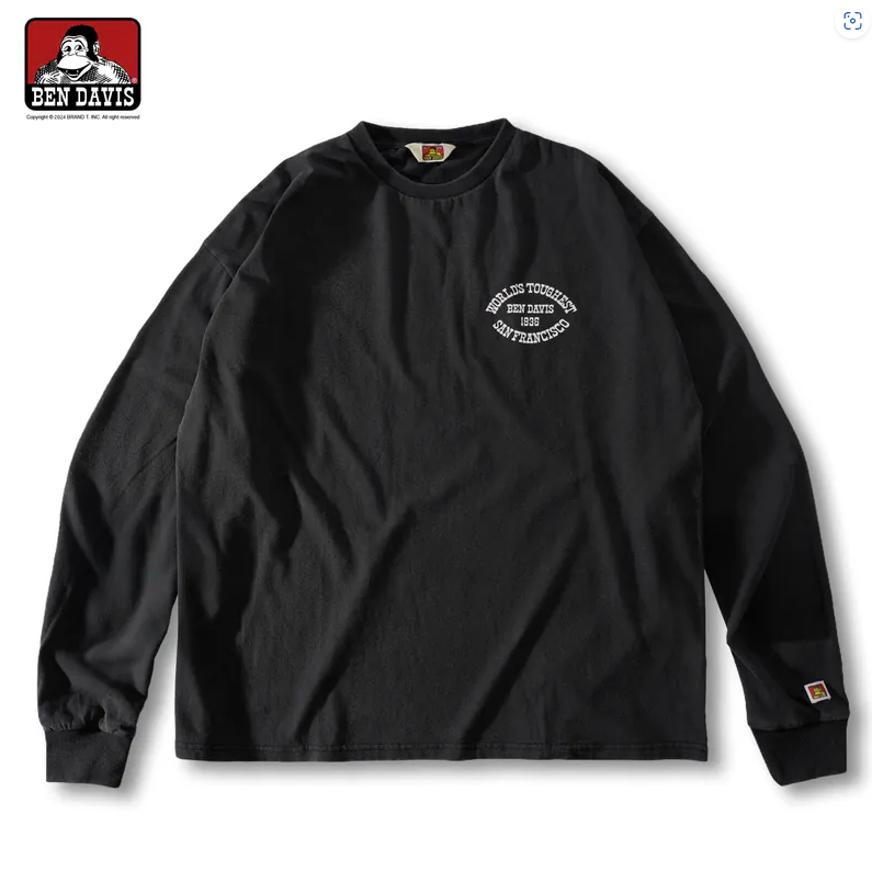 【 BEN DAVIS | 背面數字印花薄長TEE - 2色 】