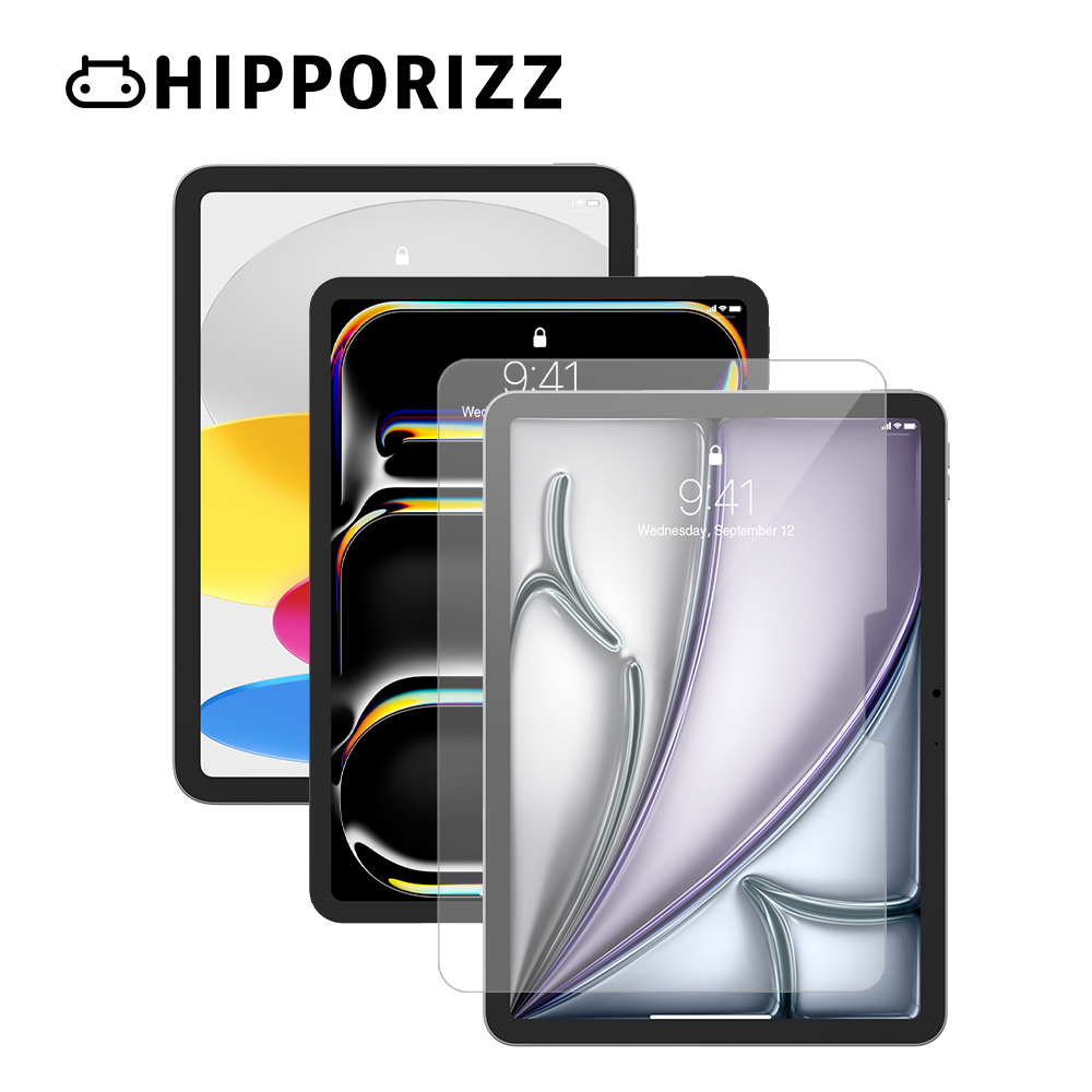 Hipporizz iPad 高透鋼化玻璃螢幕保護貼 11吋/13吋 (iPad Air / Pro / 10th / 11th)