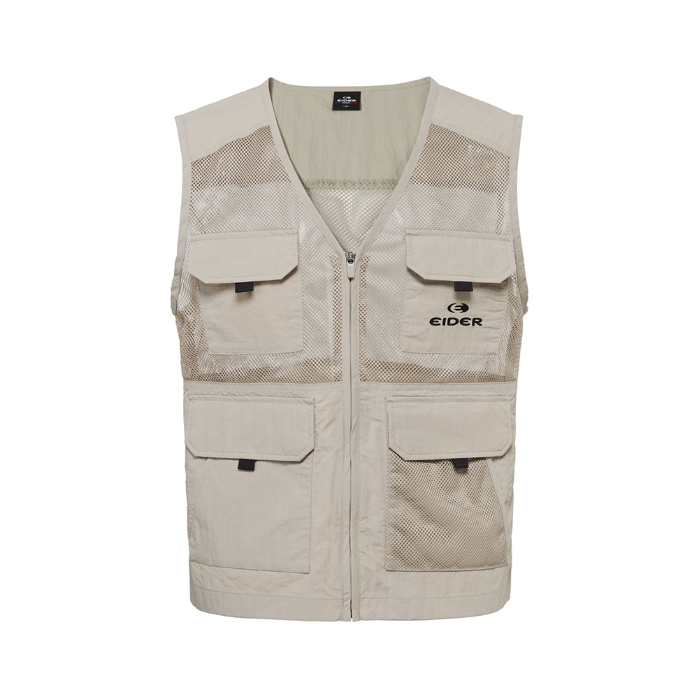 【EIDER】男多口袋工裝背心/25EDMM25689-[淺米、碳黑]