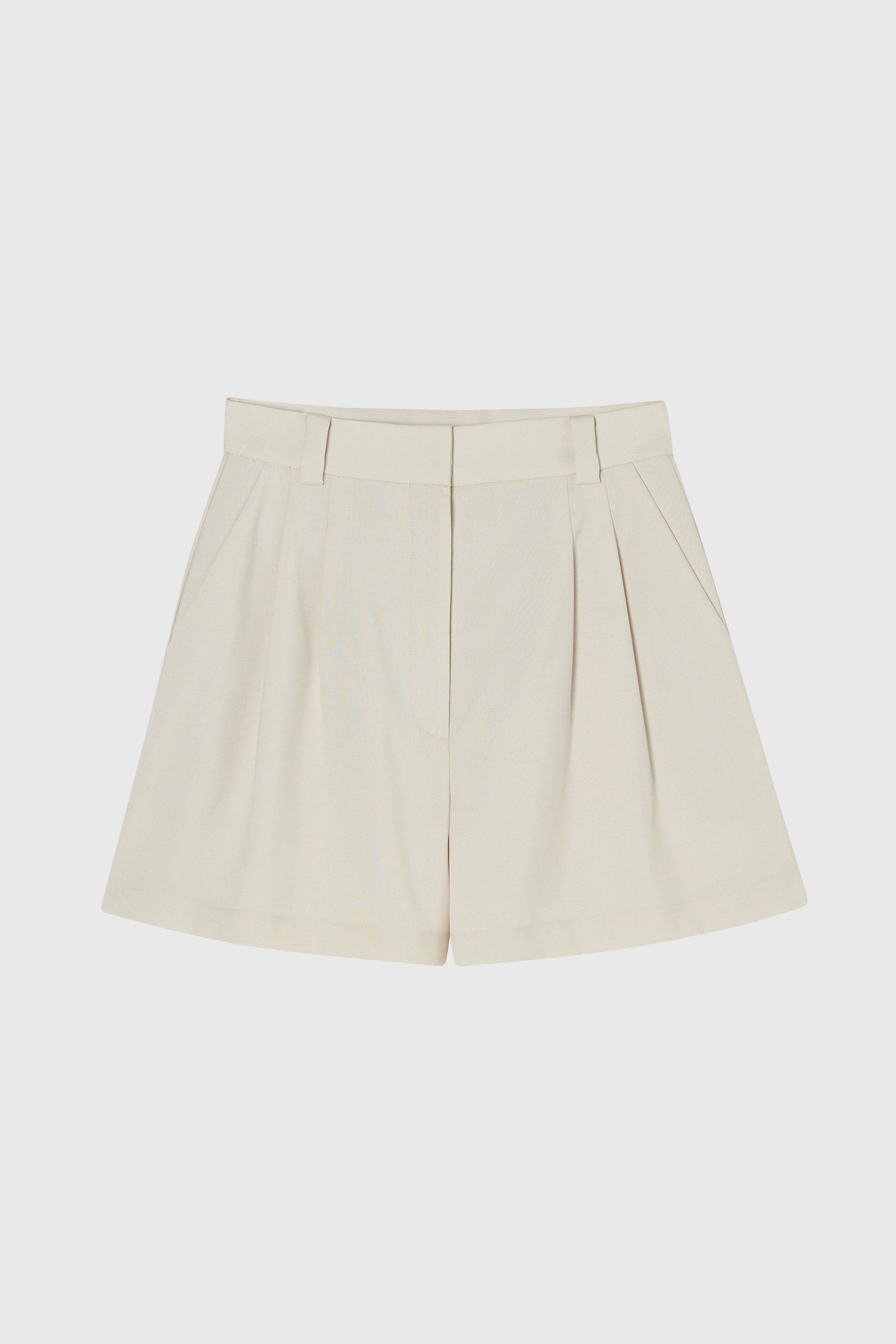 LINNET 麻感短褲 女（米白）