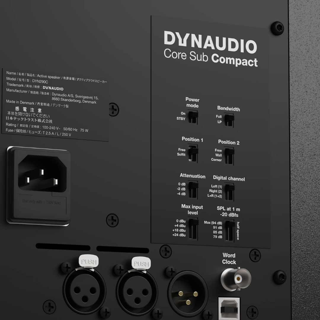 Dynaudio Pro Core Sub Compact超低音機背介面