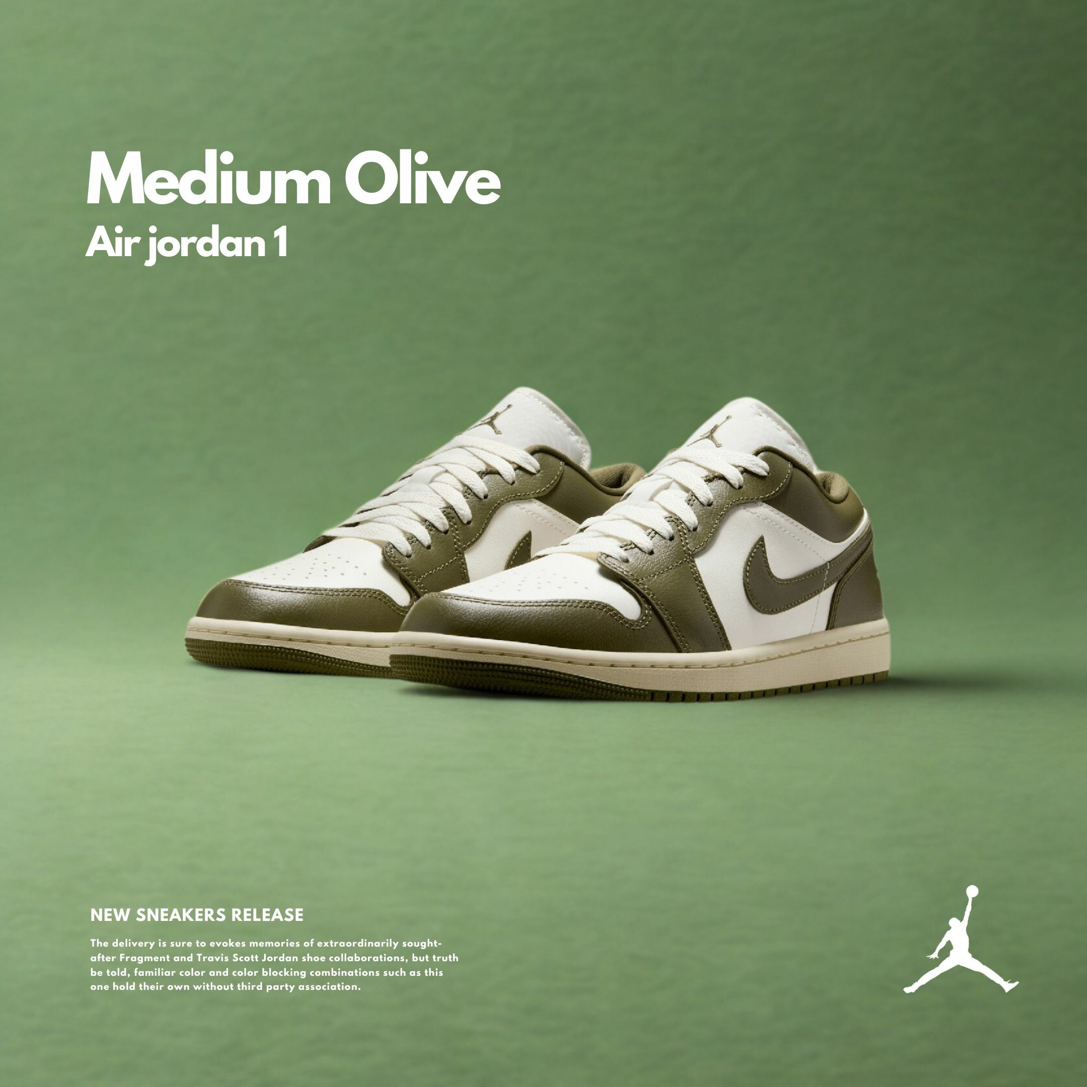 NICEDAY 現貨 Air Jordan 1 Low Medium Olive 橄欖綠 綠色 橄欖 軍綠 DC0774-122