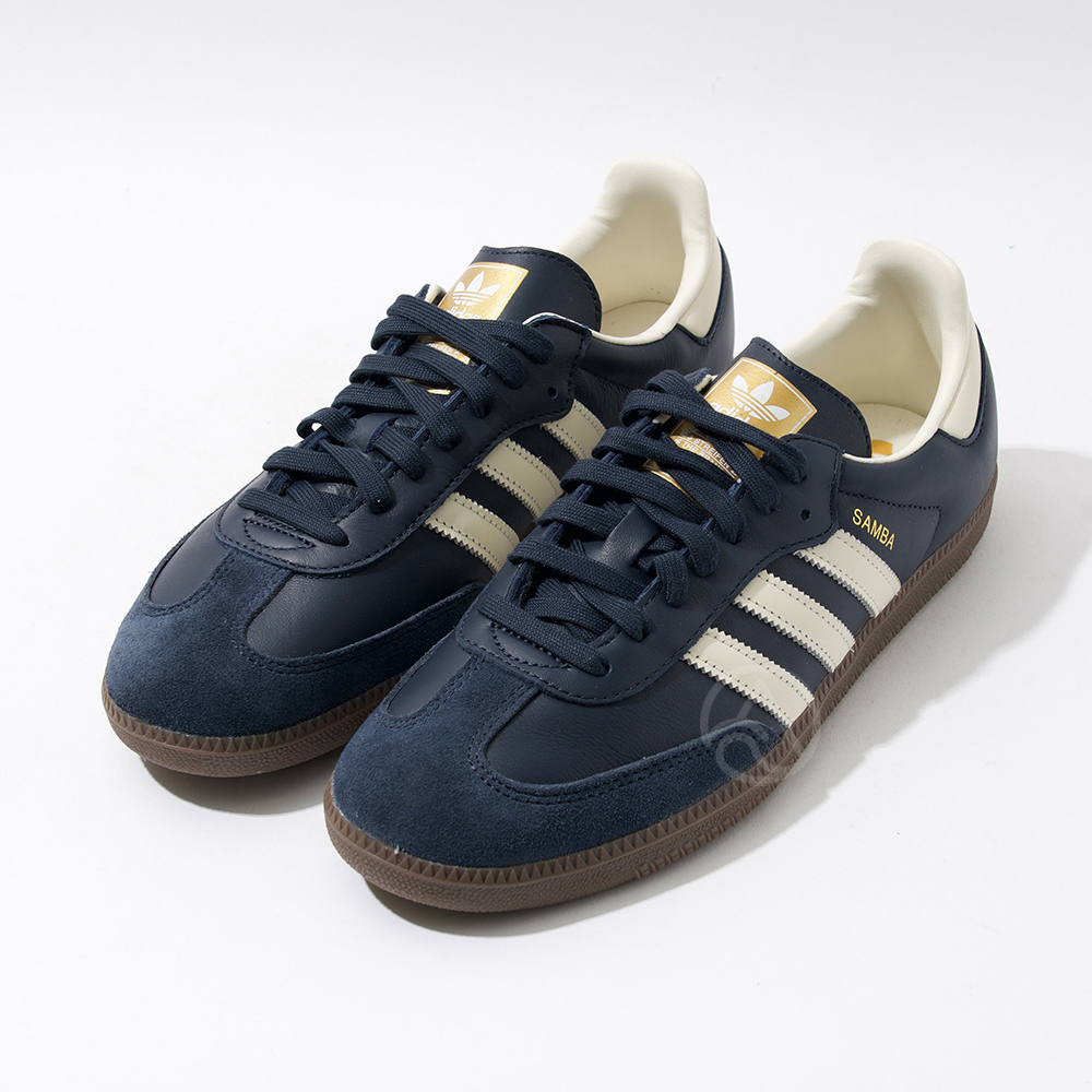 Adidas Samba OG 男 藍白 焦糖底 德訓鞋 運動 復古 休閒鞋 ID2056