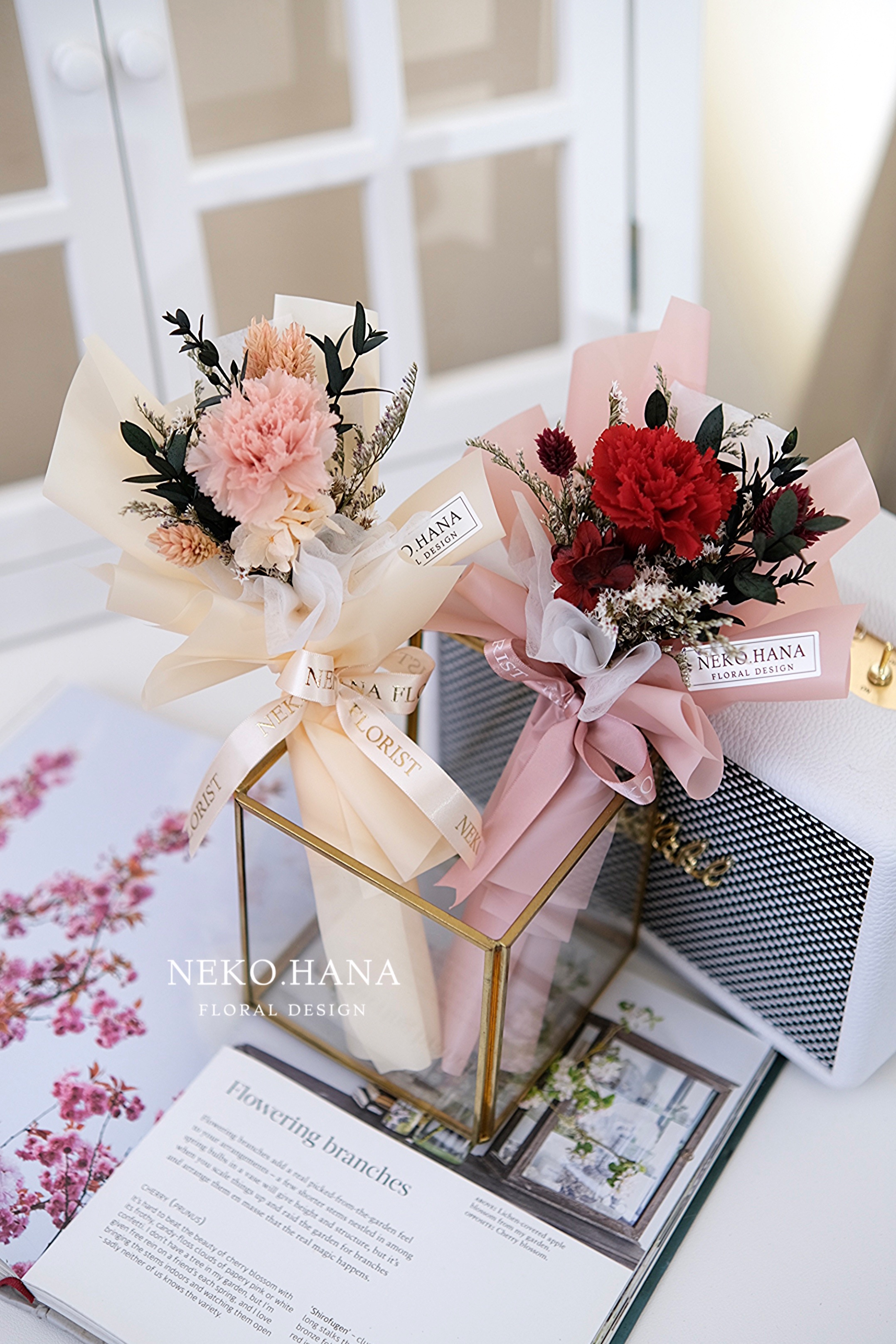 單朵永生康乃馨花束