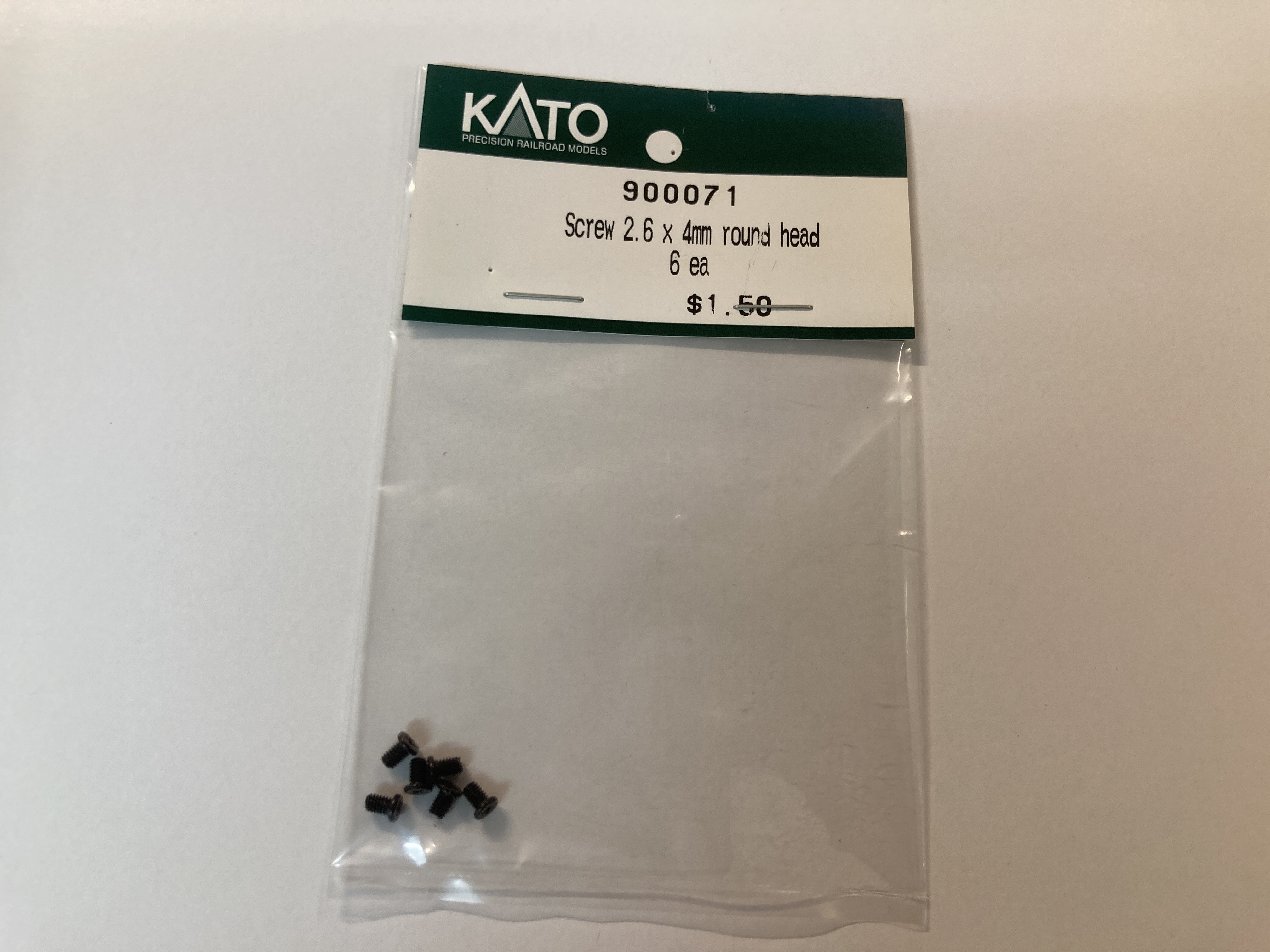 KATO 900071 Screw 2.6x4mm, Round Head (HO-Scale)