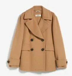 1YY0221-006 MAXMARA Wool Cloe Pea Coat Camel #19041041045 - CLOE (C-NB-E)