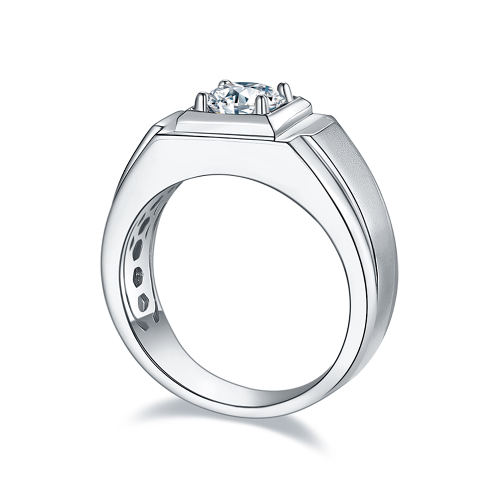 (任選兩只$16,800)【Bentley 賓利 鉑鑽戒】1克拉鉑鑽男戒-氣宇非凡