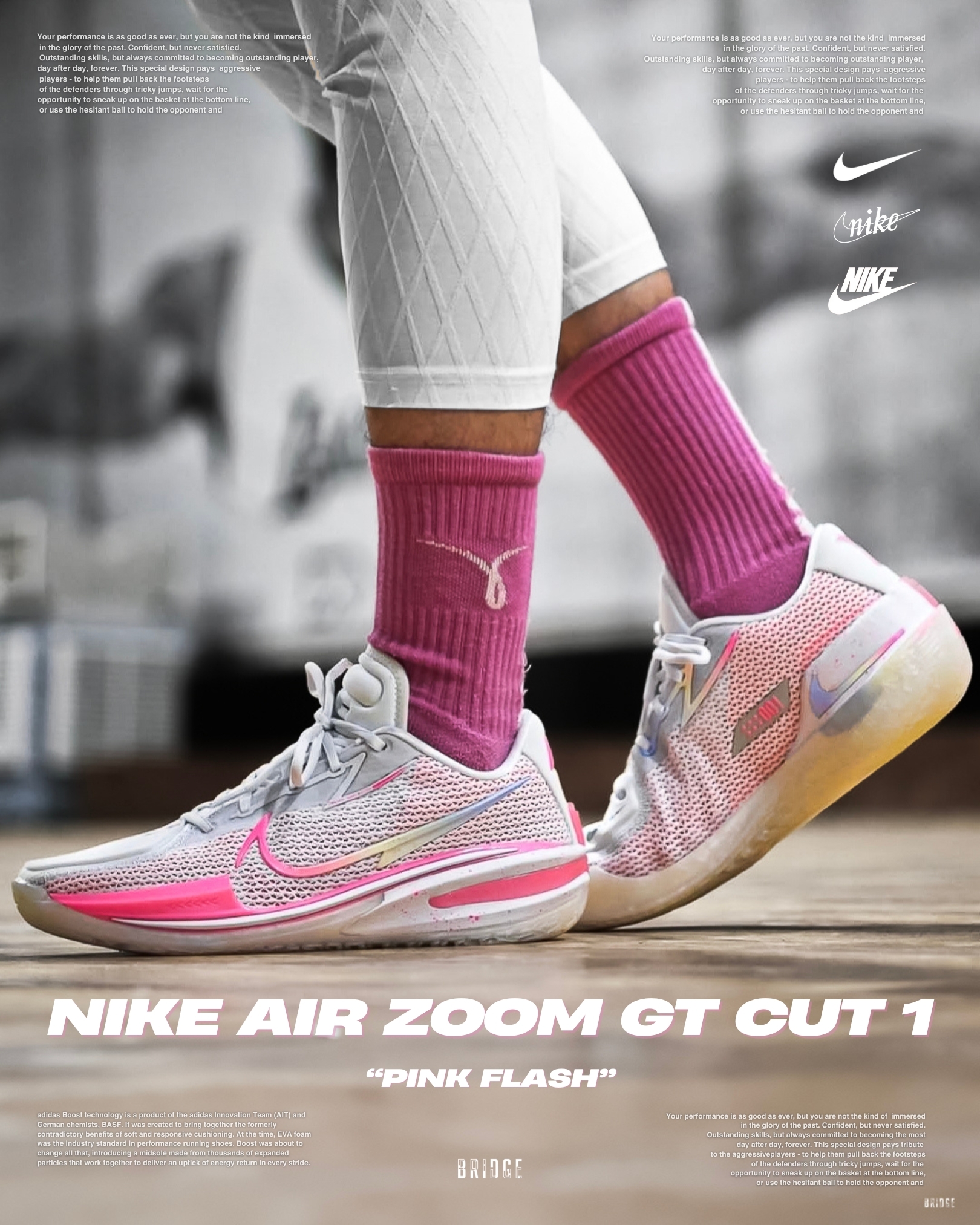 『公認實戰神鞋T0 終極復刻 🔥』Nike Air Zoom G.T. Cut 1 “Pink Flash” CZ0176-008